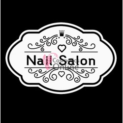 Sablon sticker de perete pentru salon de infrumusetare - J001L - Nail Salon - Alb